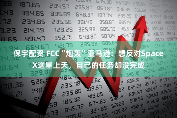 保宇配资 FCC“炮轰”亚马逊：想反对SpaceX送星上天，自己的任务却没完成