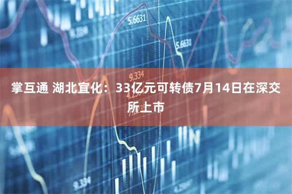 掌互通 湖北宜化：33亿元可转债7月14日在深交所上市