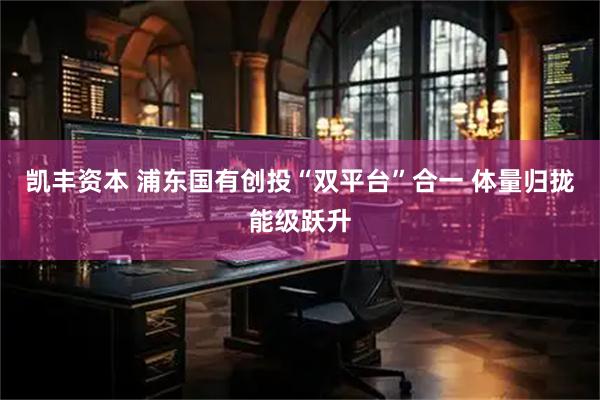 凯丰资本 浦东国有创投“双平台”合一 体量归拢能级跃升